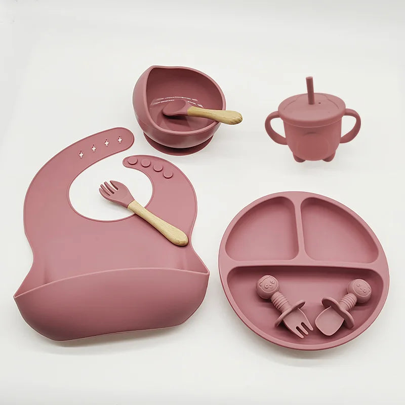 Children's Dishes Set Baby Silicone