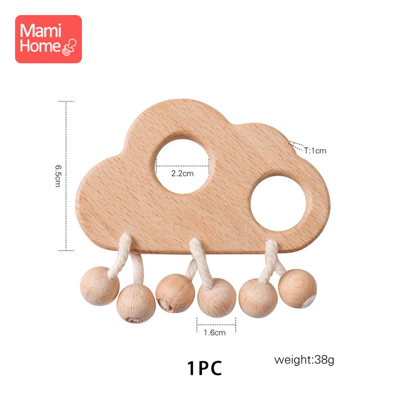 Set Baby Toys In Natual  Wood