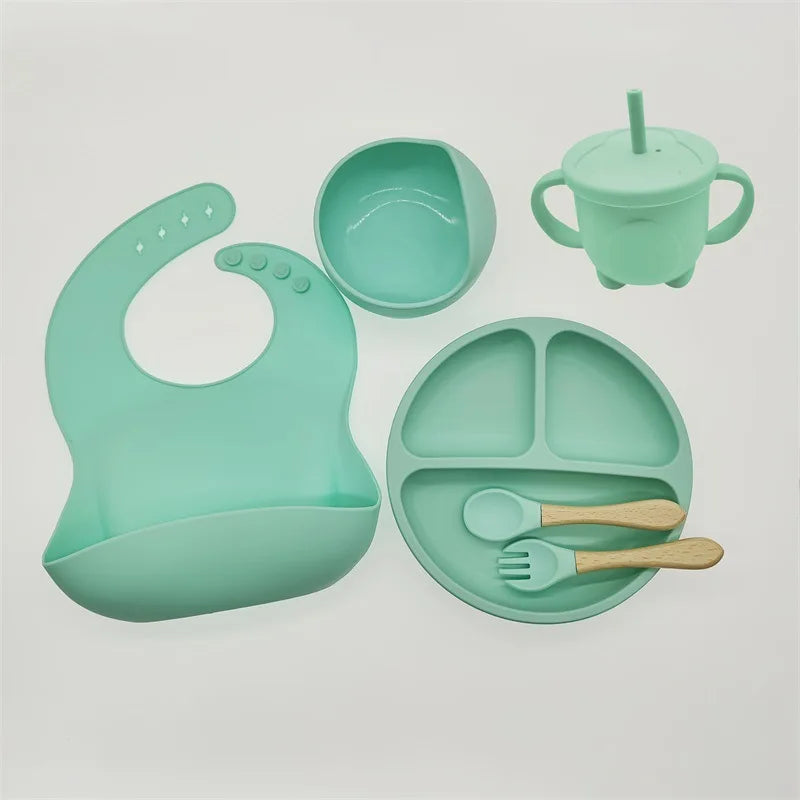 Children's Dishes Set Baby Silicone