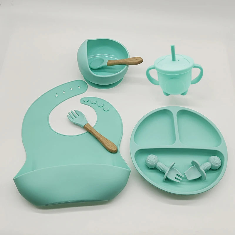 Children's Dishes Set Baby Silicone