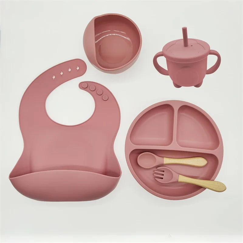 Children's Dishes Set Baby Silicone