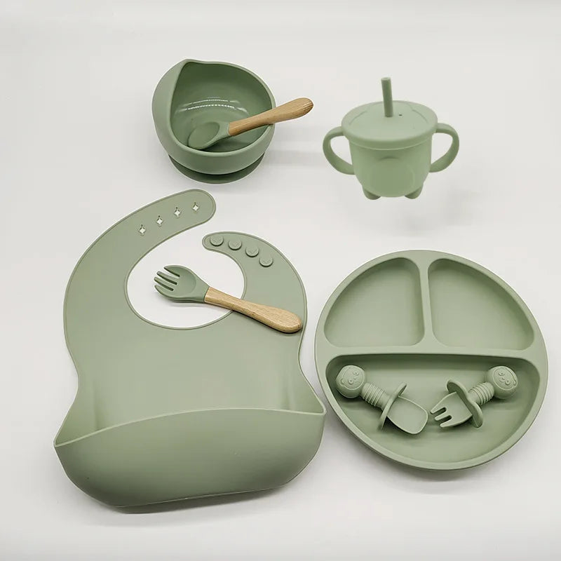 Children's Dishes Set Baby Silicone