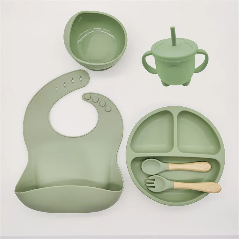 Children's Dishes Set Baby Silicone