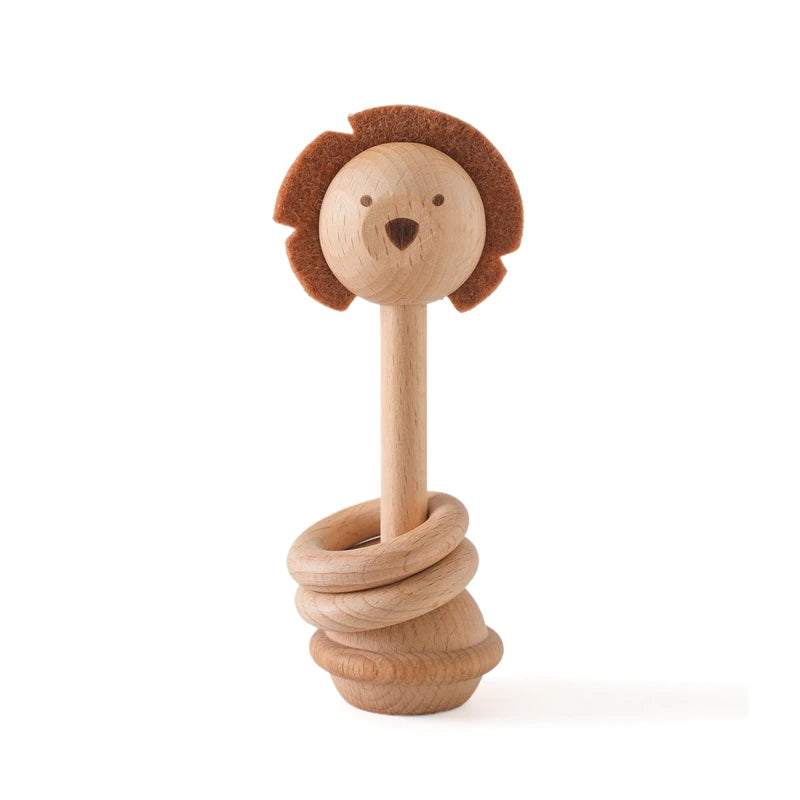 Rattles Toys Beech Wooden