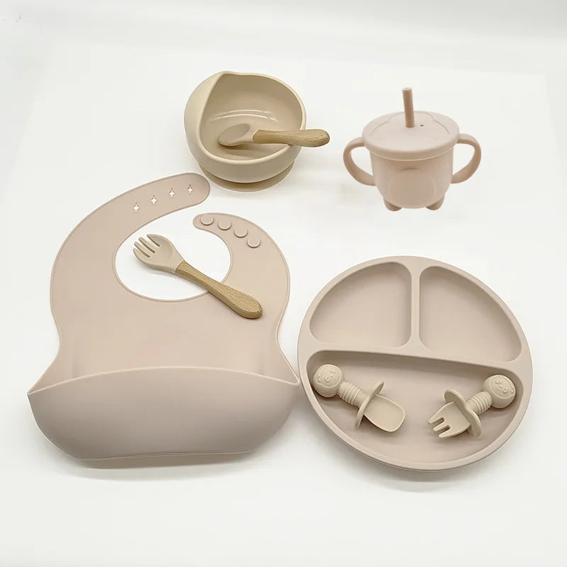 Children's Dishes Set Baby Silicone