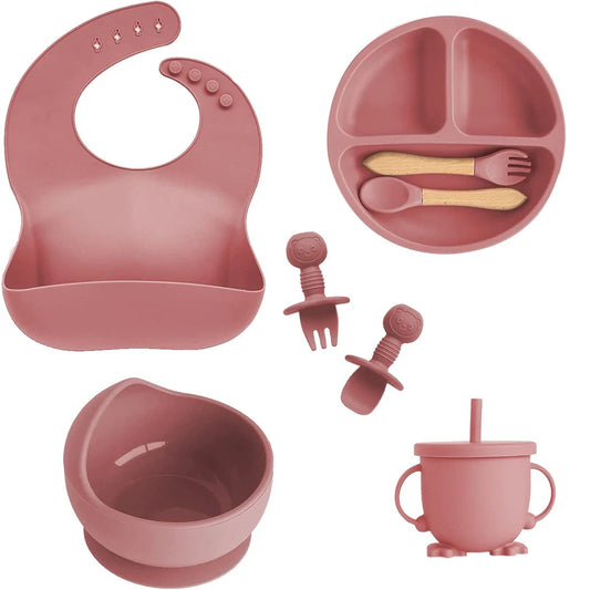 Children's Dishes Set Baby Silicone