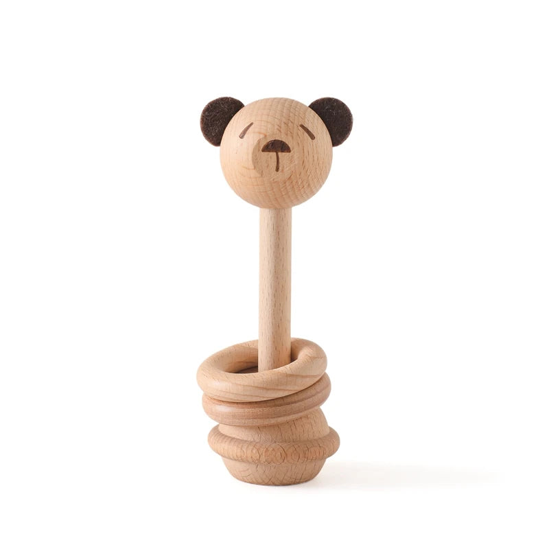 Rattles Toys Beech Wooden